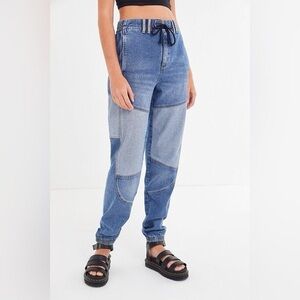 EUC BDG Blue Patchwork Ankle Jeans